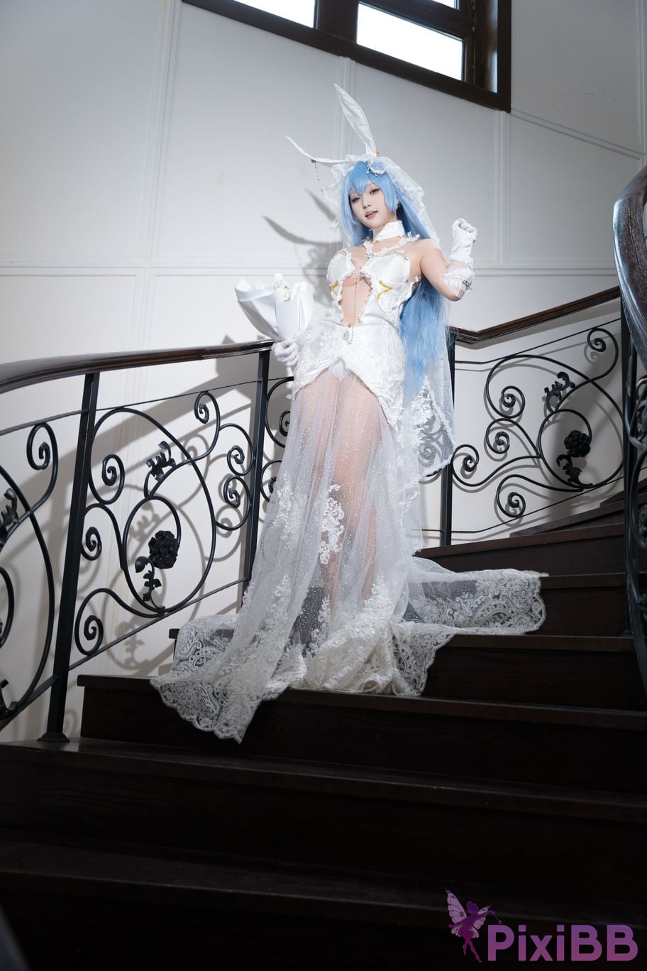 Cosplayer Mercurius i dew azur lane garden White Snow Ceremony PixiBB.COM 002