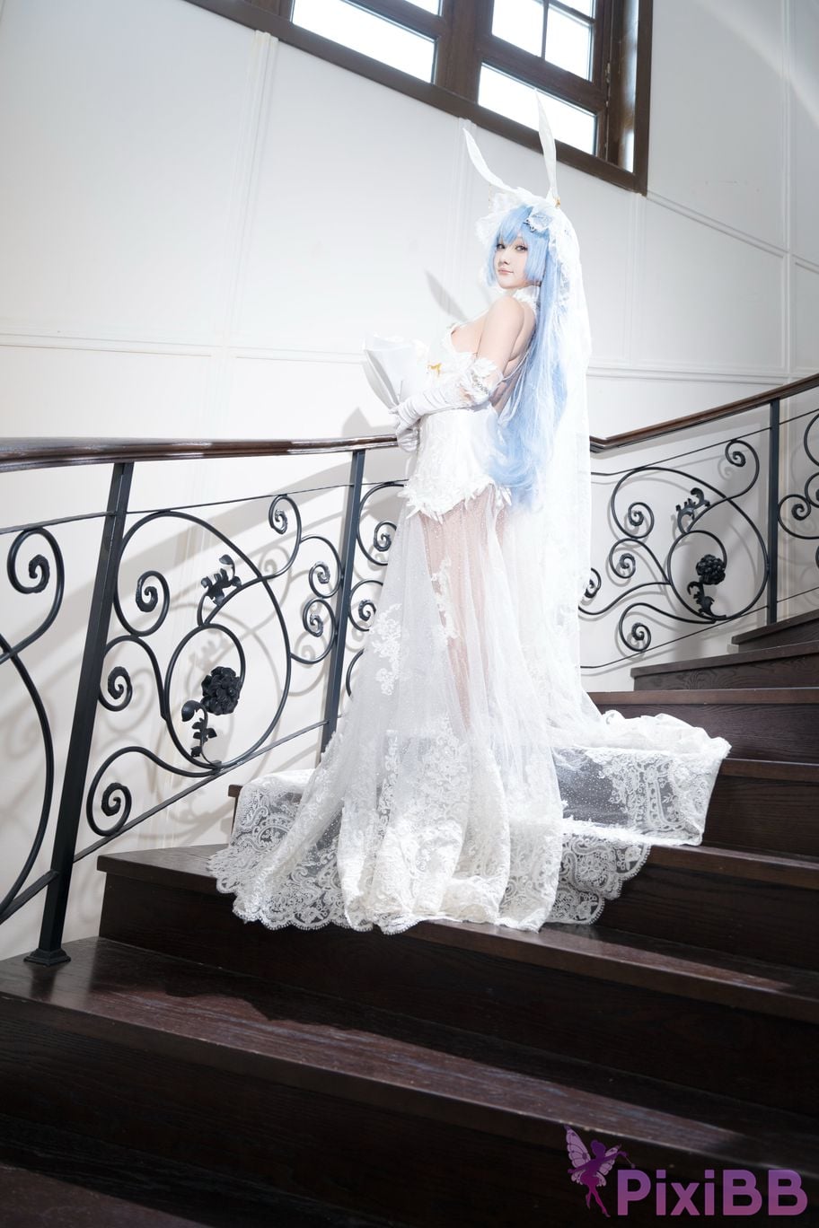 Cosplayer Mercurius i dew azur lane garden White Snow Ceremony PixiBB.COM 003