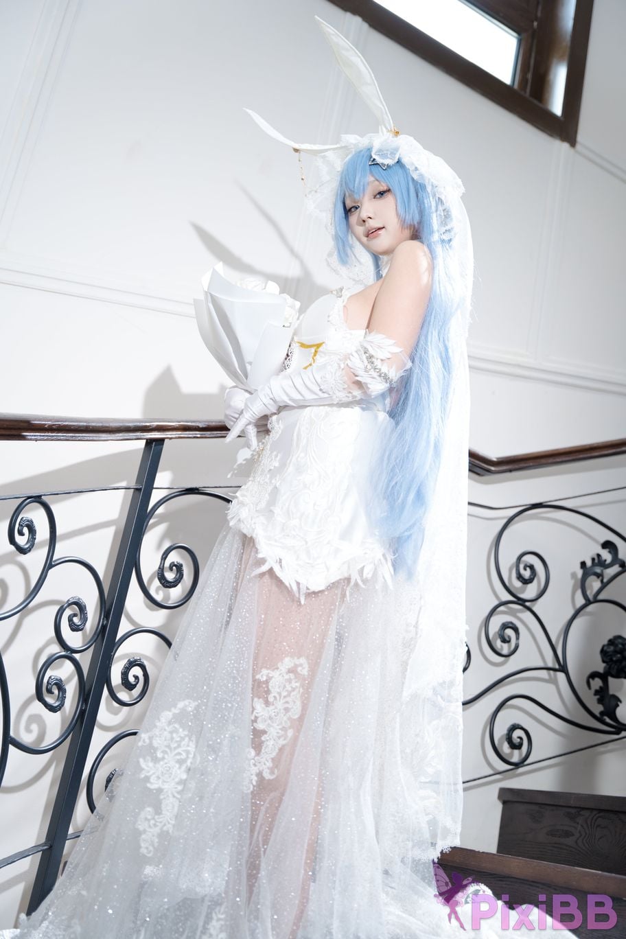 Cosplayer Mercurius i dew azur lane garden White Snow Ceremony PixiBB.COM 004