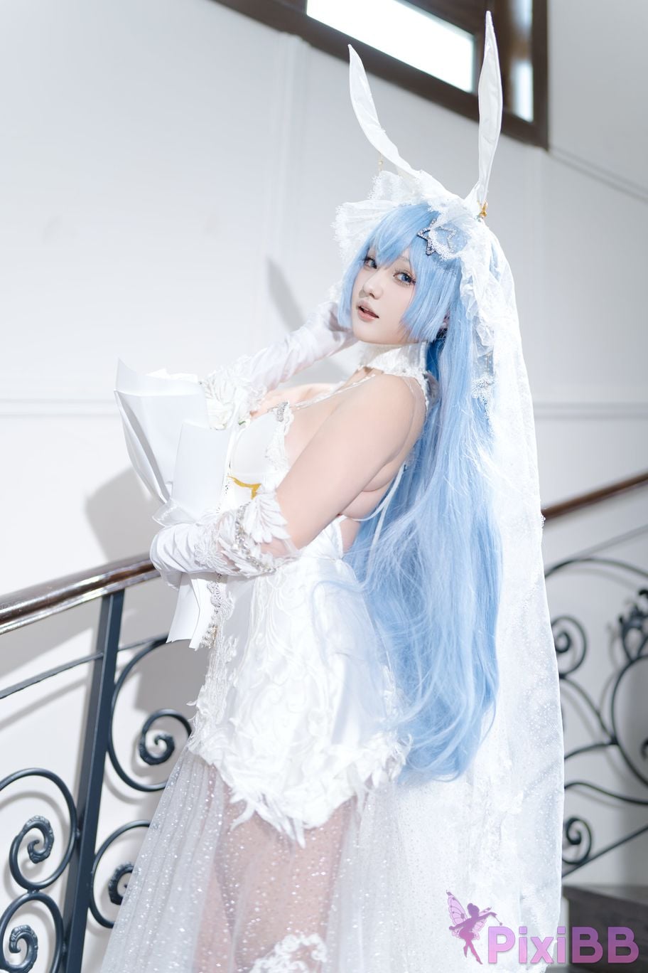 Cosplayer Mercurius i dew azur lane garden White Snow Ceremony PixiBB.COM 005