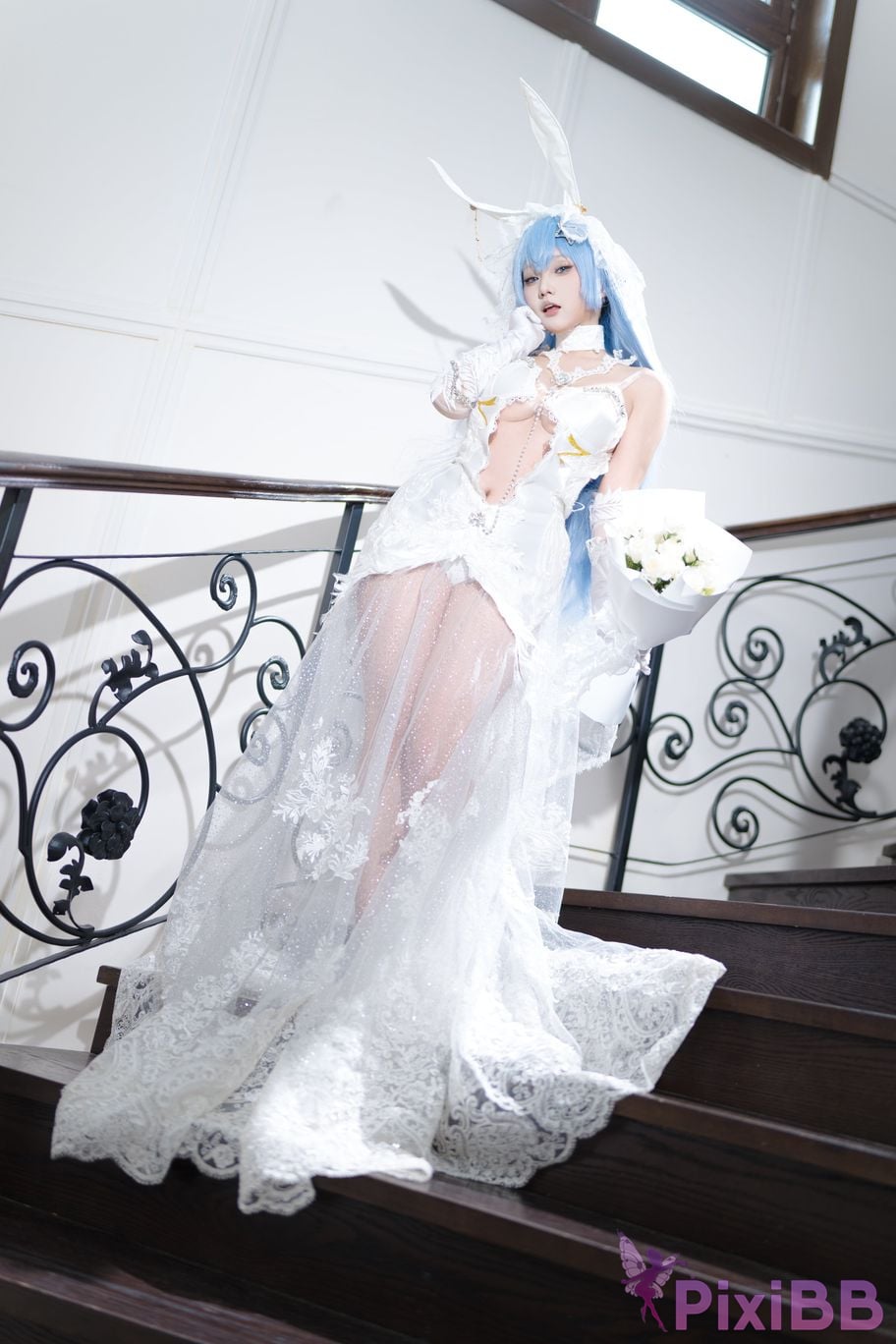 Cosplayer Mercurius i dew azur lane garden White Snow Ceremony PixiBB.COM 006