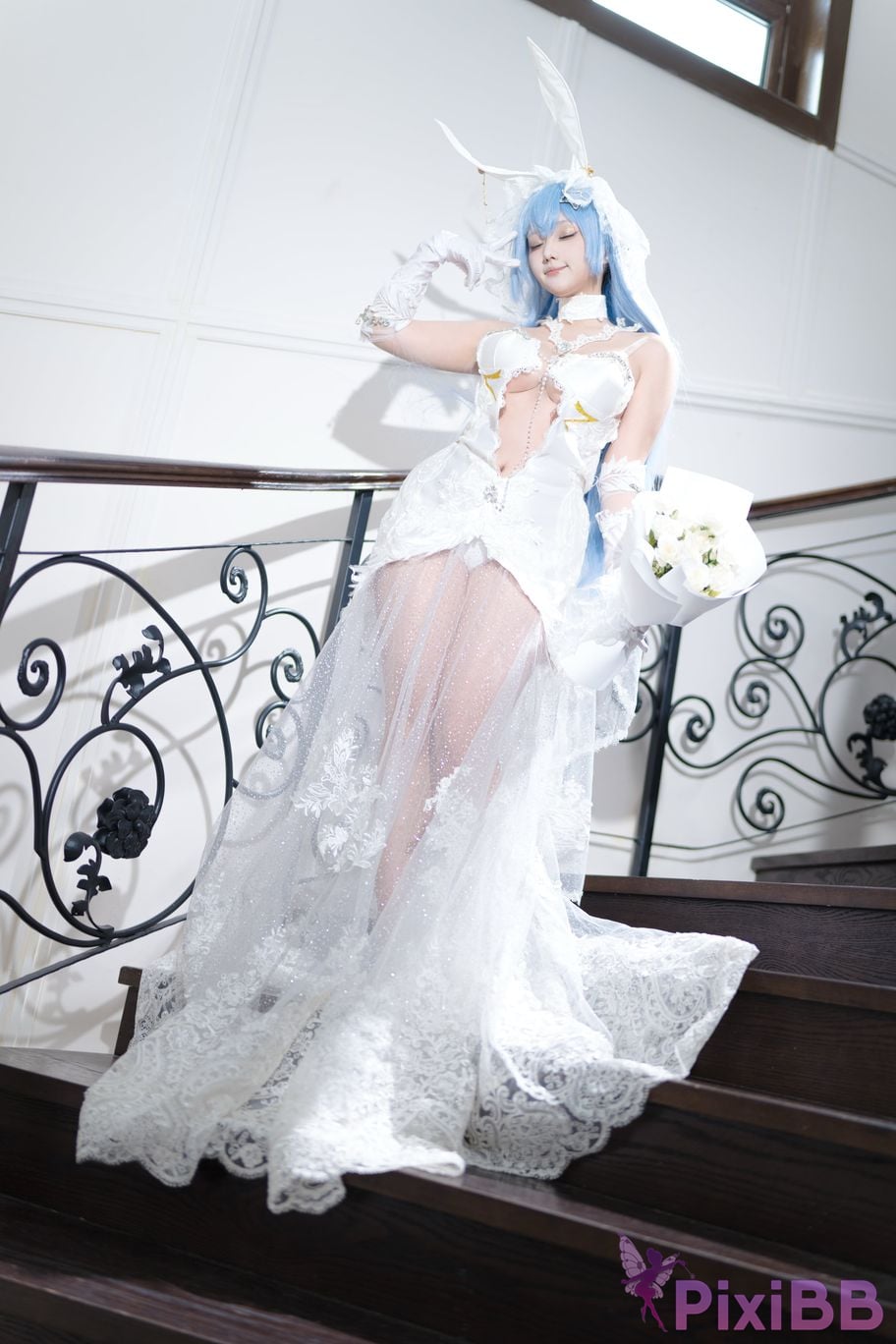 Cosplayer Mercurius i dew azur lane garden White Snow Ceremony PixiBB.COM 007