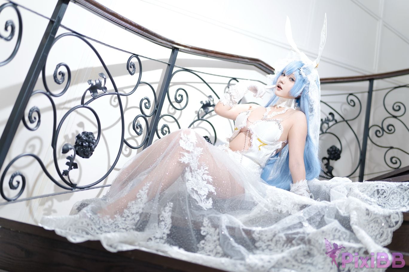Cosplayer Mercurius i dew azur lane garden White Snow Ceremony PixiBB.COM 009