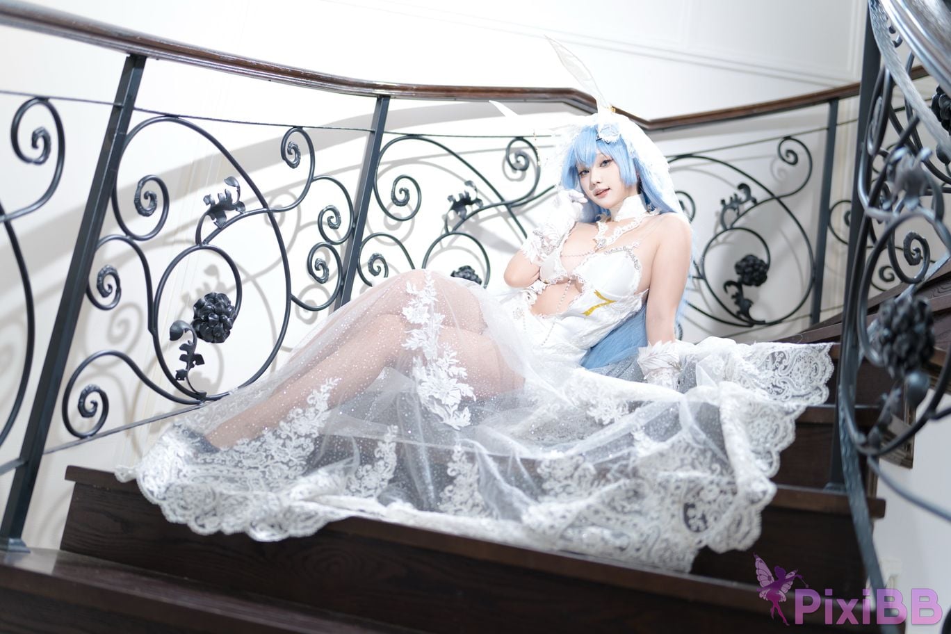 Cosplayer Mercurius i dew azur lane garden White Snow Ceremony PixiBB.COM 010