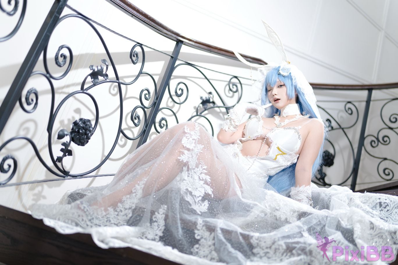 Cosplayer Mercurius i dew azur lane garden White Snow Ceremony PixiBB.COM 011
