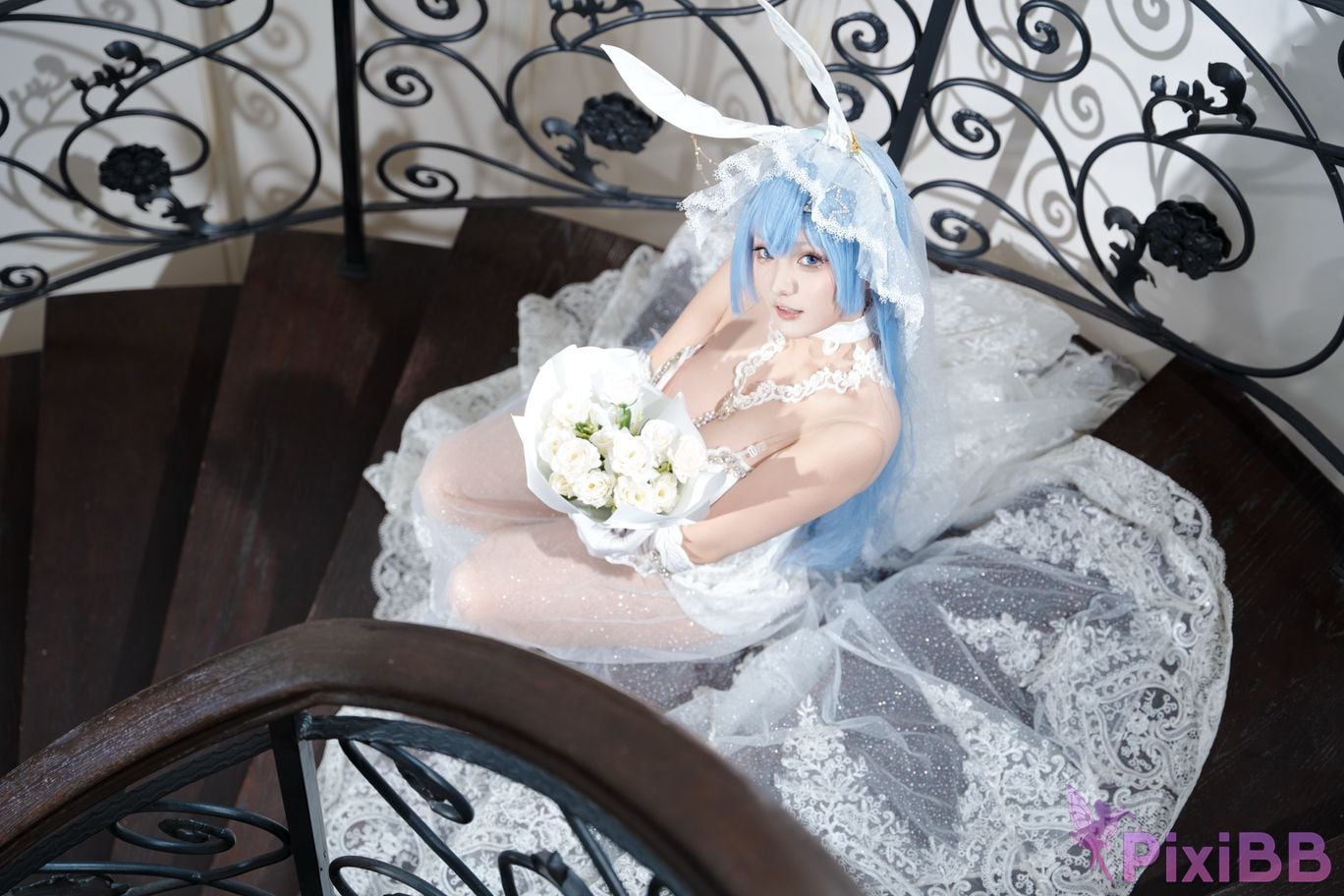 Cosplayer Mercurius i dew azur lane garden White Snow Ceremony PixiBB.COM 013