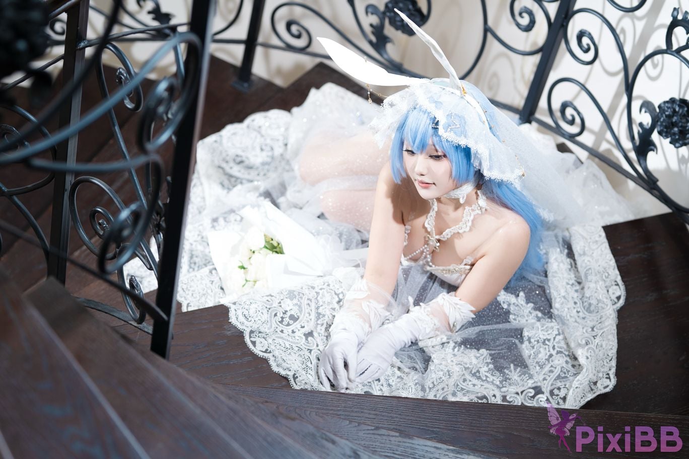 Cosplayer Mercurius i dew azur lane garden White Snow Ceremony PixiBB.COM 017