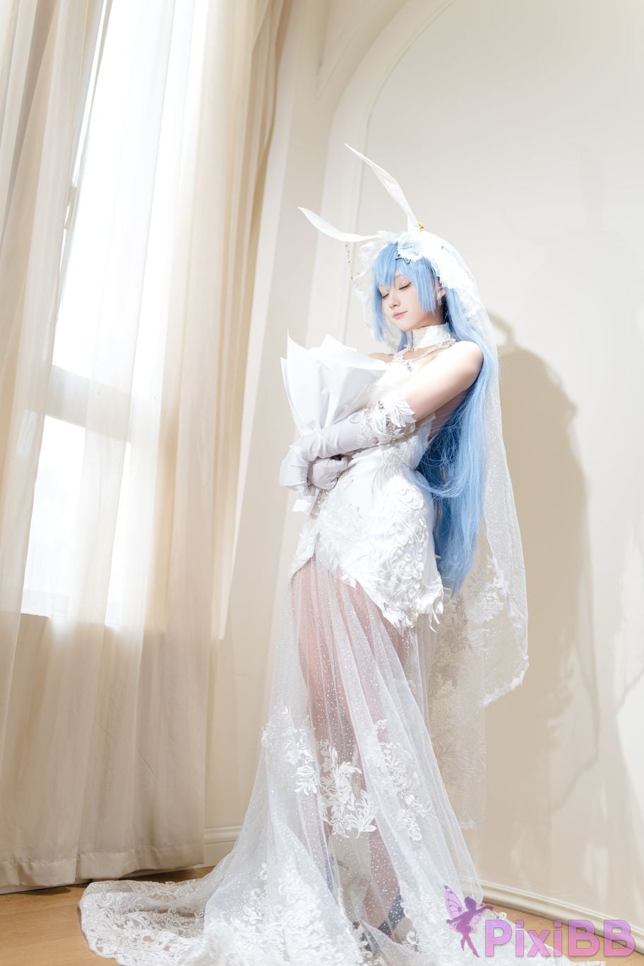 Cosplayer Mercurius i dew azur lane garden White Snow Ceremony PixiBB.COM 025