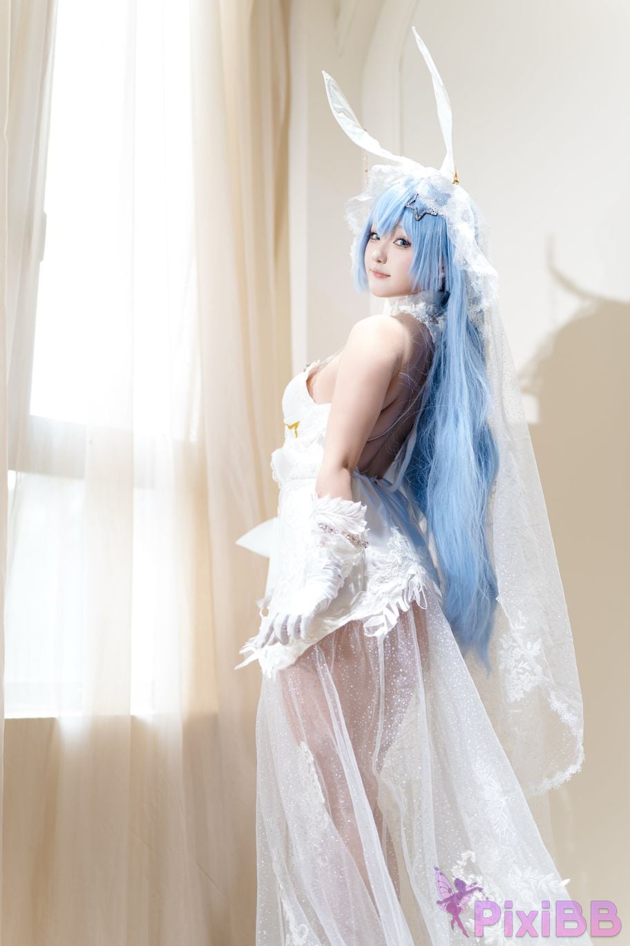 Cosplayer Mercurius i dew azur lane garden White Snow Ceremony PixiBB.COM 026