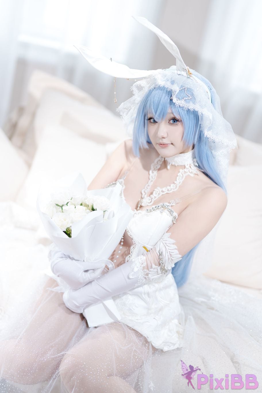 Cosplayer Mercurius i dew azur lane garden White Snow Ceremony PixiBB.COM 030