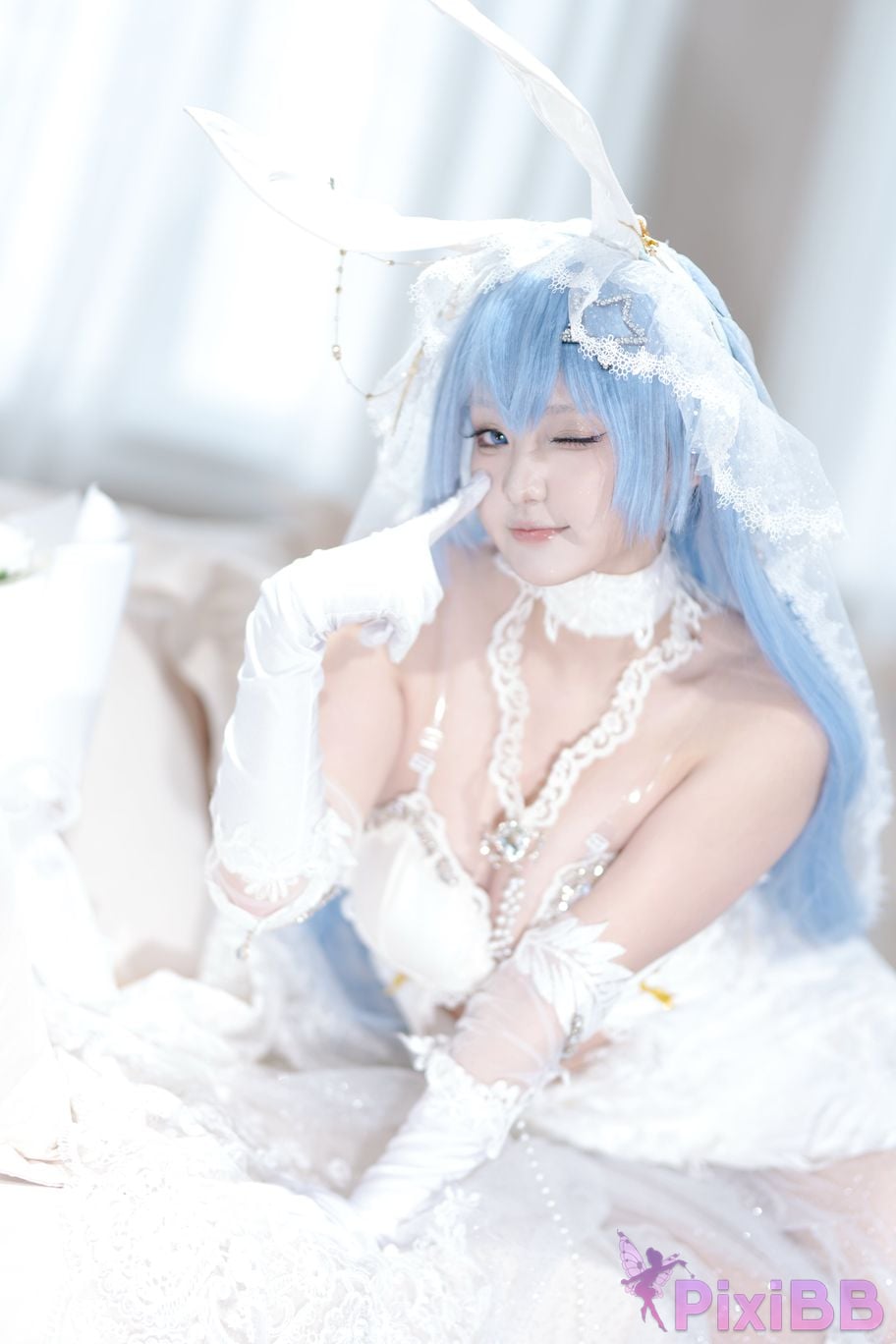 Cosplayer Mercurius i dew azur lane garden White Snow Ceremony PixiBB.COM 031
