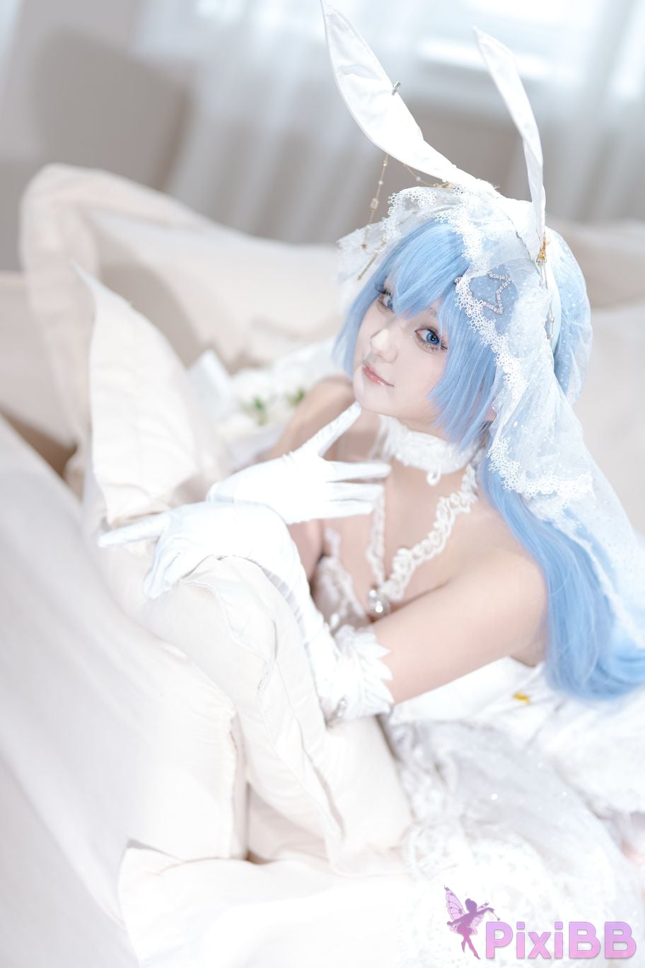 Cosplayer Mercurius i dew azur lane garden White Snow Ceremony PixiBB.COM 032