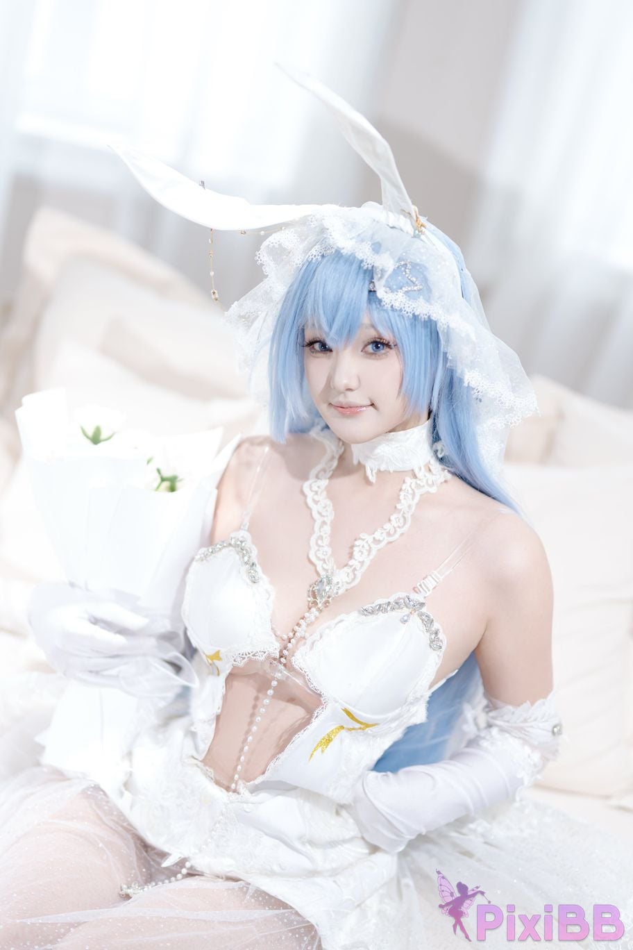 Cosplayer Mercurius i dew azur lane garden White Snow Ceremony PixiBB.COM 033