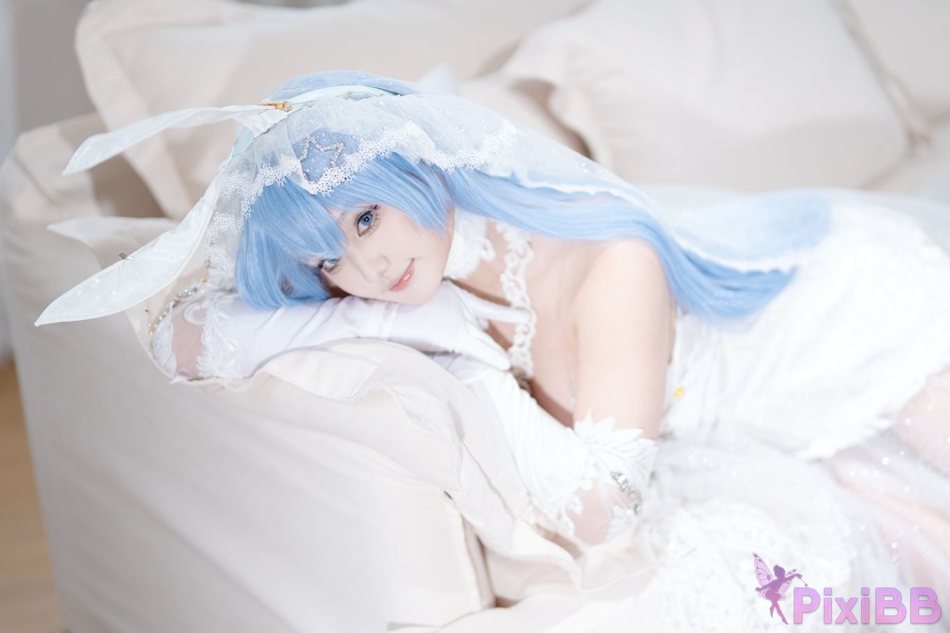 Cosplayer Mercurius i dew azur lane garden White Snow Ceremony PixiBB.COM 034