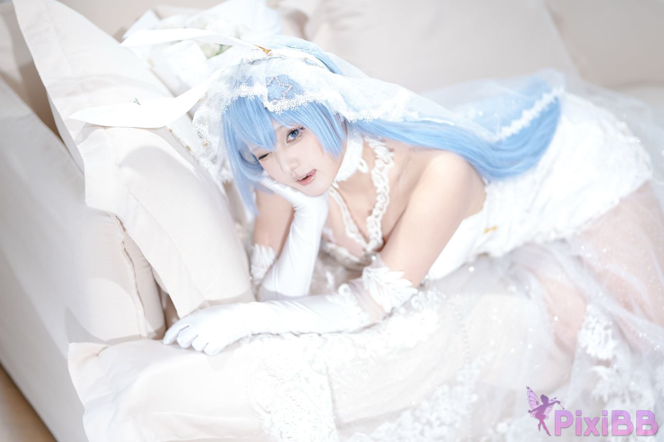 Cosplayer Mercurius i dew azur lane garden White Snow Ceremony PixiBB.COM 035