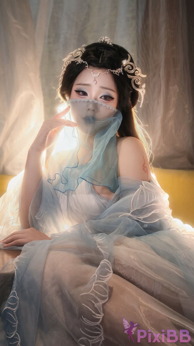 Cosplayer Titanium alloy TiTi blue ring costume PixiBB.COM 003.JPG