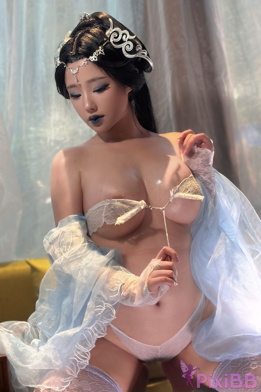 Cosplayer Titanium alloy TiTi blue ring costume PixiBB.COM 014.JPG