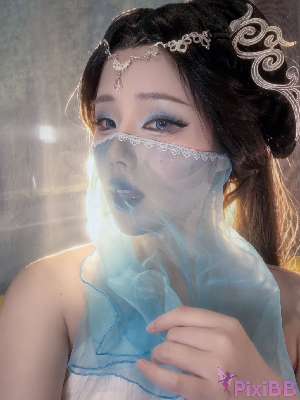 Cosplayer Titanium alloy TiTi blue ring costume PixiBB.COM 023.JPG