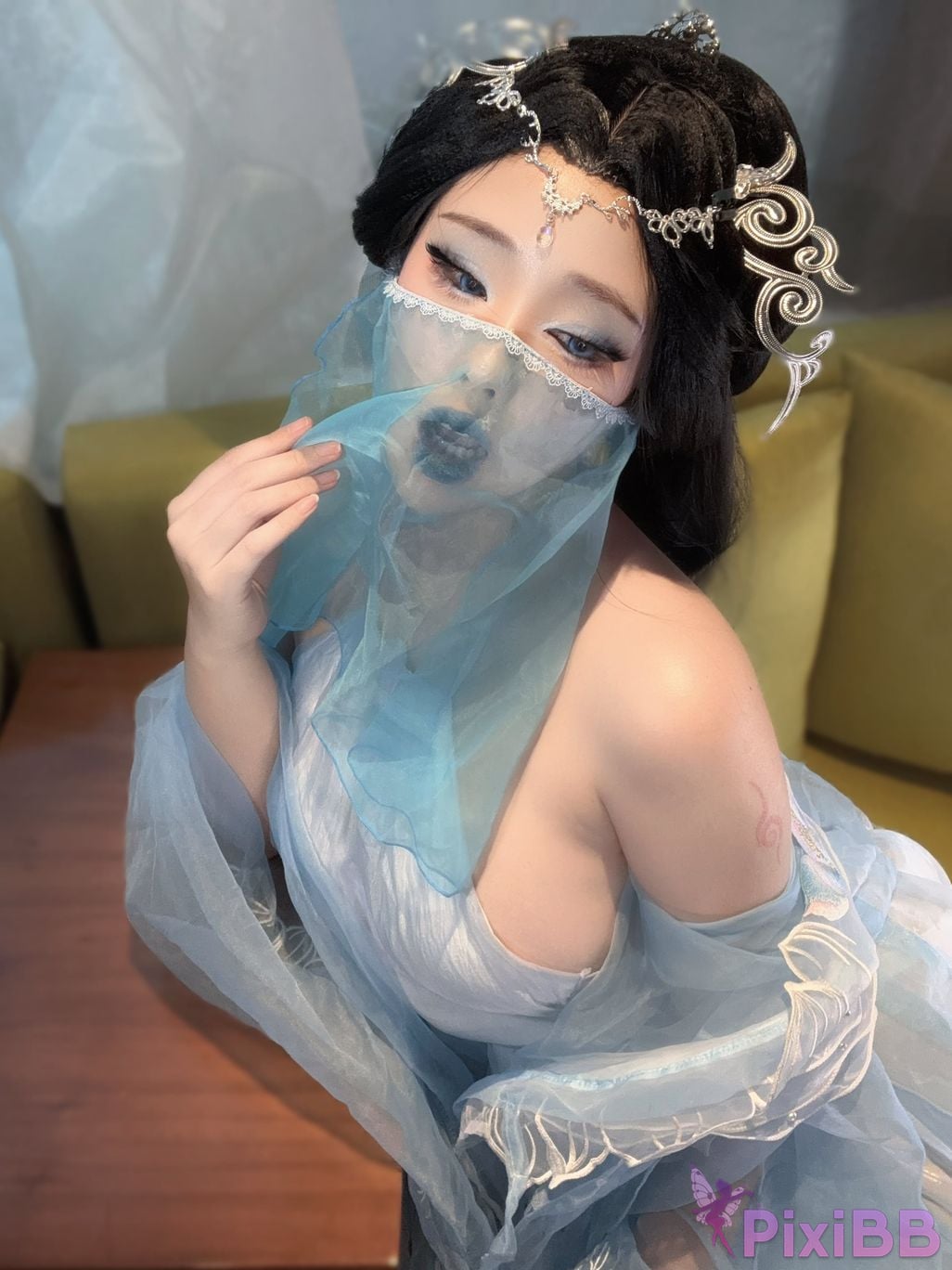 Cosplayer Titanium alloy TiTi blue ring costume PixiBB.COM 025.JPG