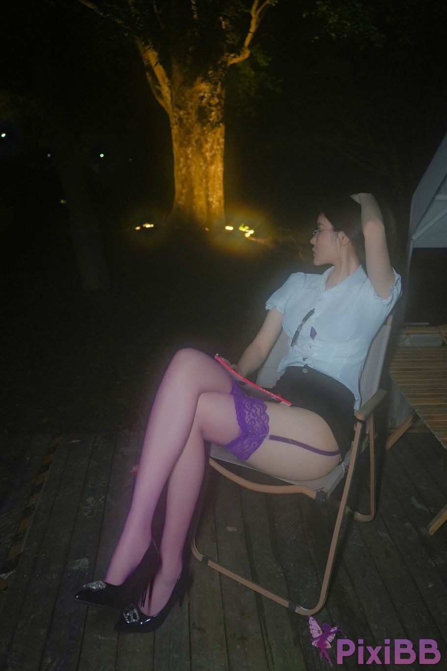 Built in no watermark Late Sue susu Purple stockings PixiBB.COM 021