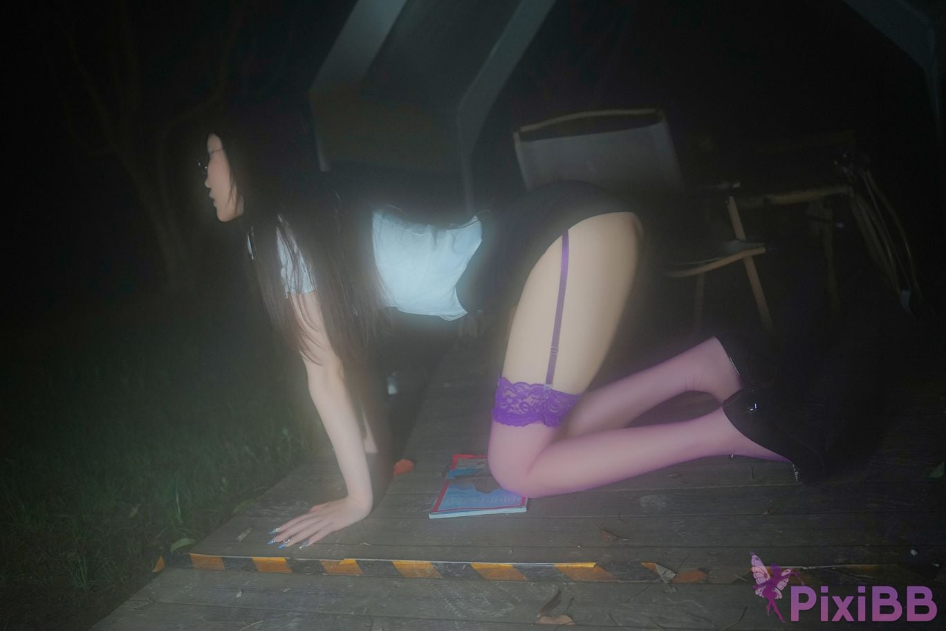 Built in no watermark Late Sue susu Purple stockings PixiBB.COM 023