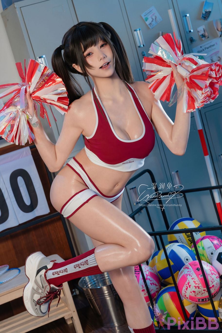 Cosplayer Sticky Bunny 2026 Year 08 monthly works chief cheerleader PixiBB.COM 009