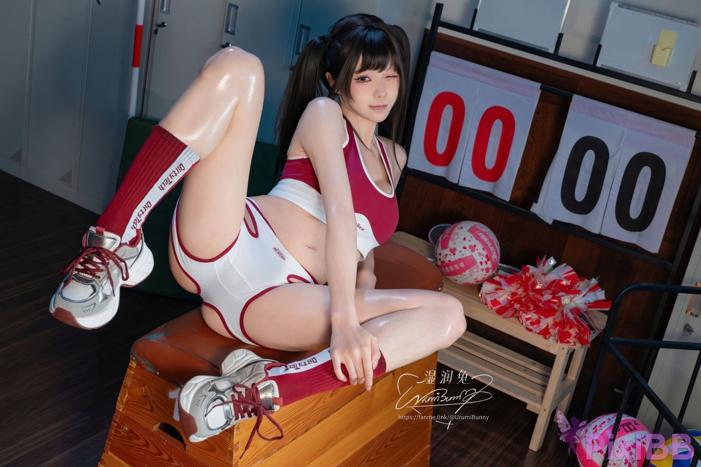 Cosplayer Sticky Bunny 2026 Year 08 monthly works chief cheerleader PixiBB.COM 032