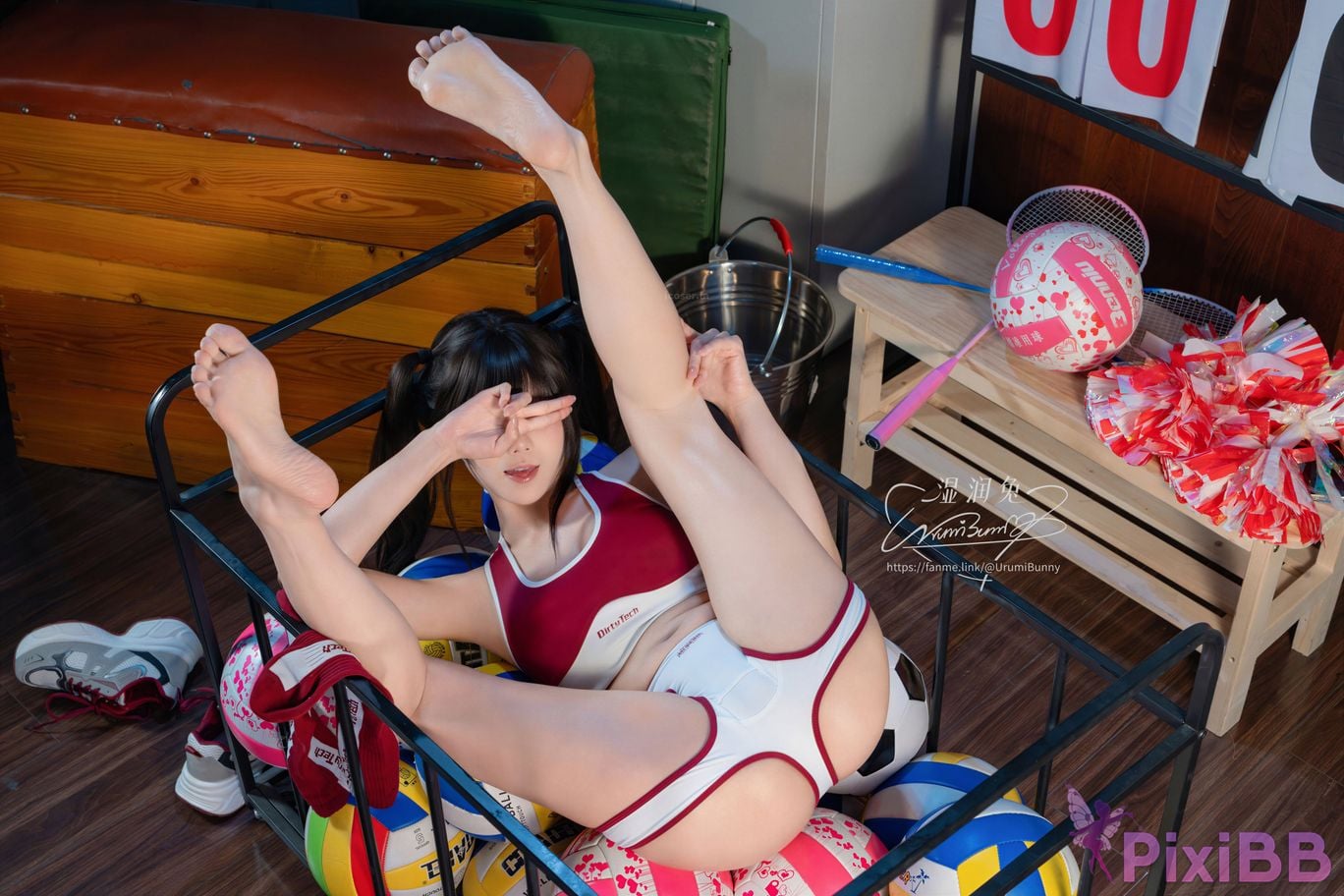 Cosplayer Sticky Bunny 2026 Year 08 monthly works chief cheerleader PixiBB.COM 046