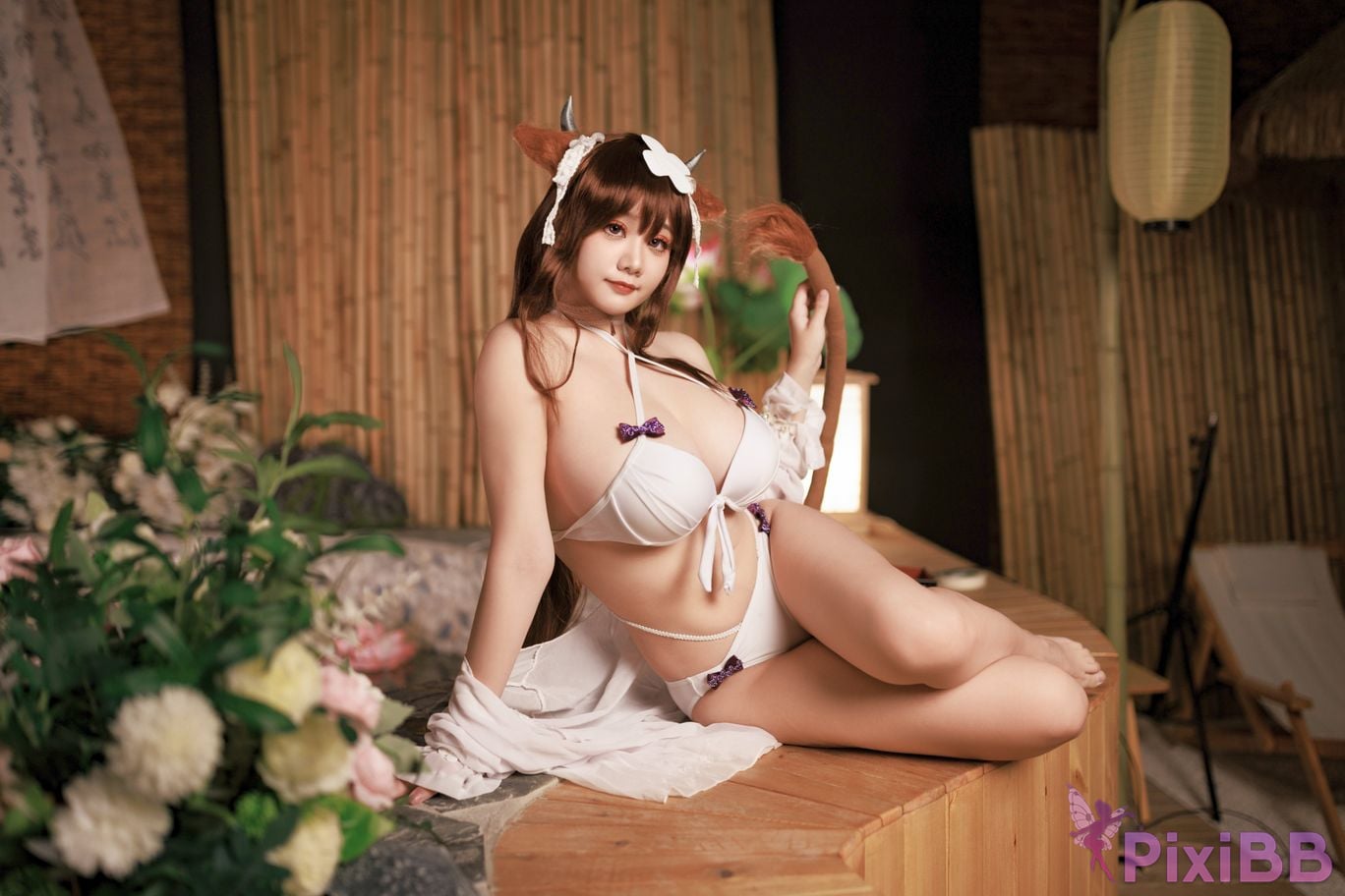 Cosplayer A Xuexue Hot spring cattle PixiBB.COM 001