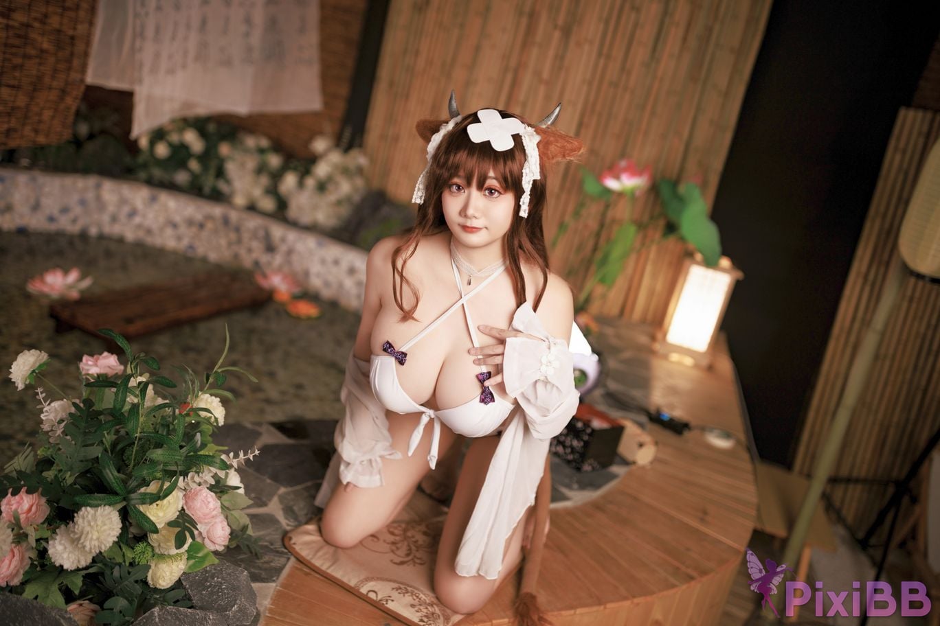 Cosplayer A Xuexue Hot spring cattle PixiBB.COM 005