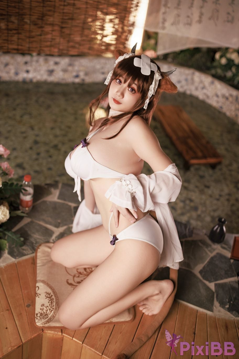 Cosplayer A Xuexue Hot spring cattle PixiBB.COM 006