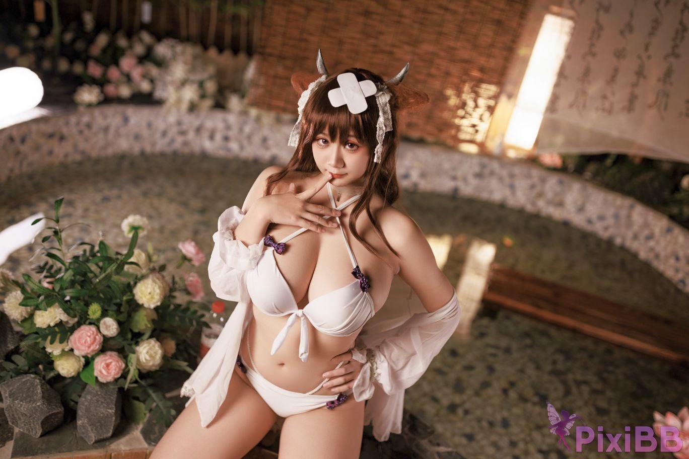 Cosplayer A Xuexue Hot spring cattle PixiBB.COM 008