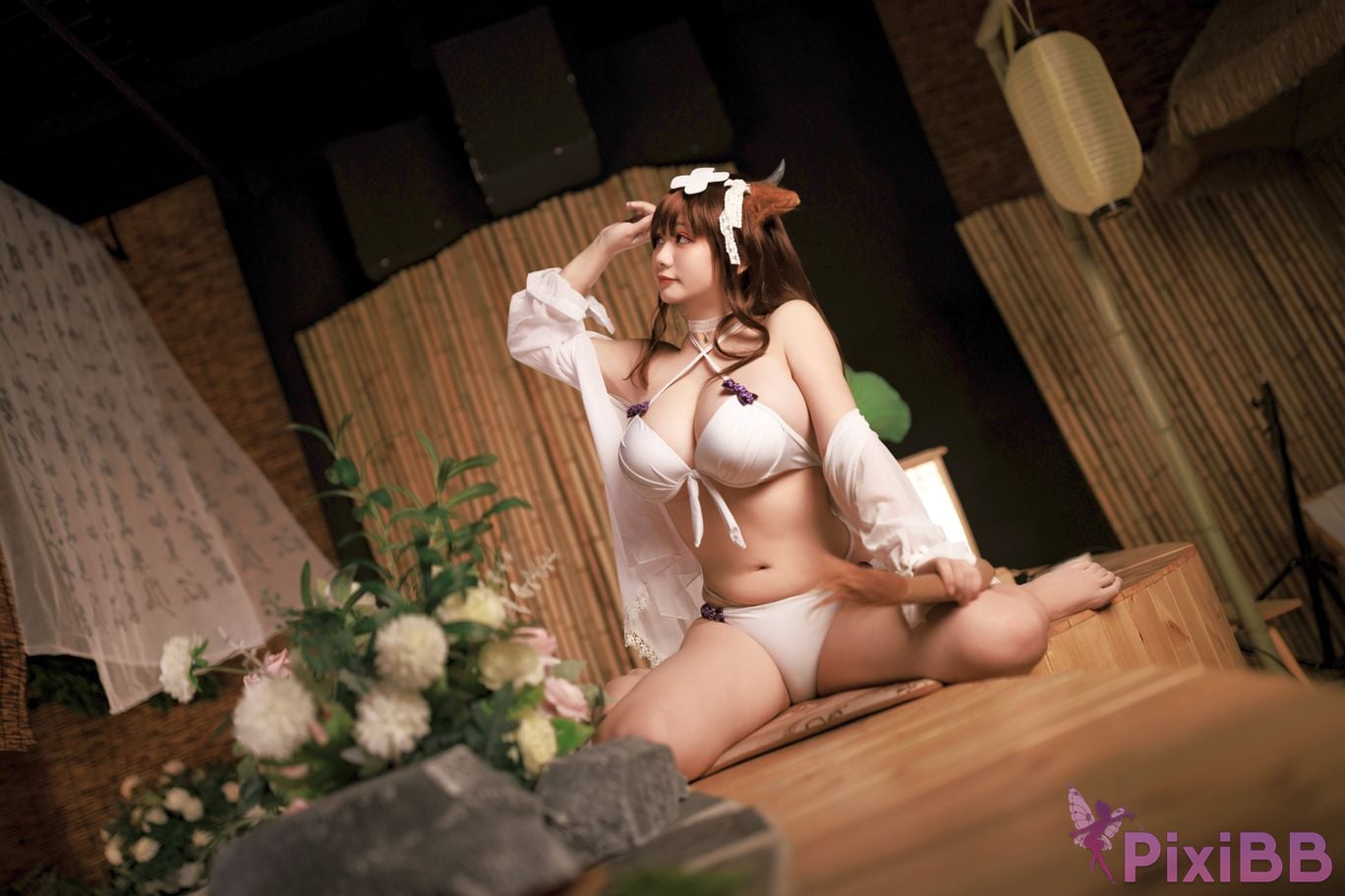 Cosplayer A Xuexue Hot spring cattle PixiBB.COM 013