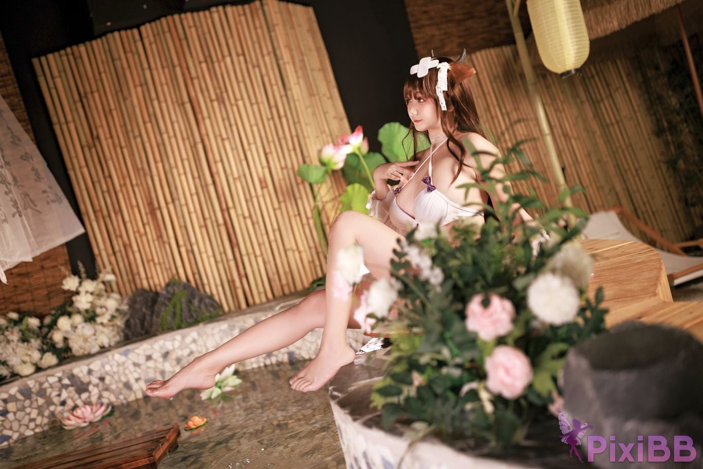 Cosplayer A Xuexue Hot spring cattle PixiBB.COM 015