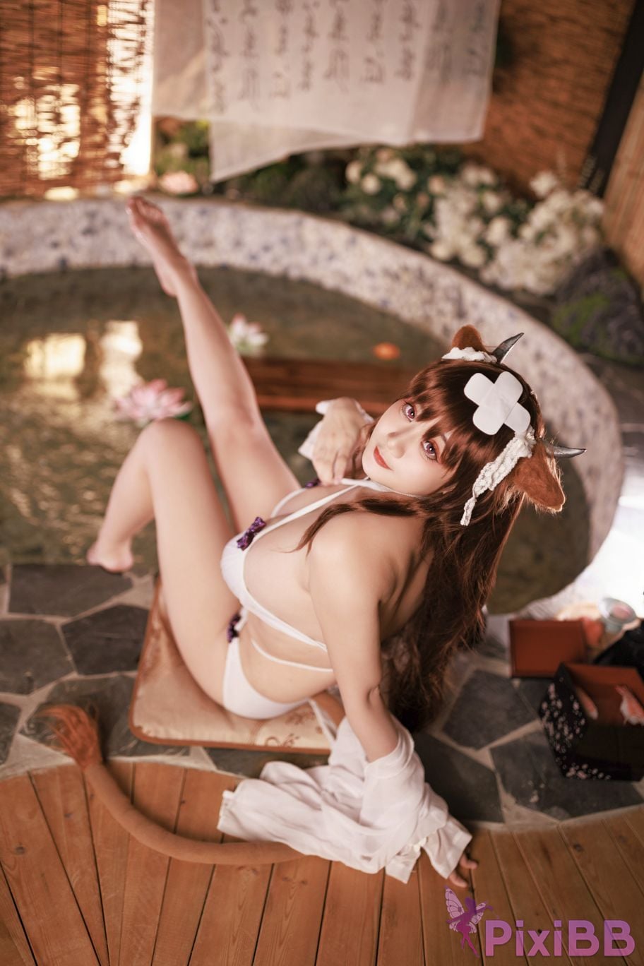 Cosplayer A Xuexue Hot spring cattle PixiBB.COM 017
