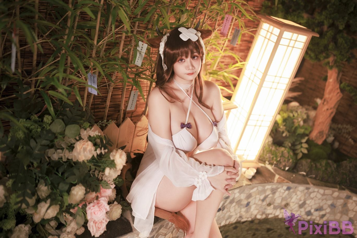 Cosplayer A Xuexue Hot spring cattle PixiBB.COM 020
