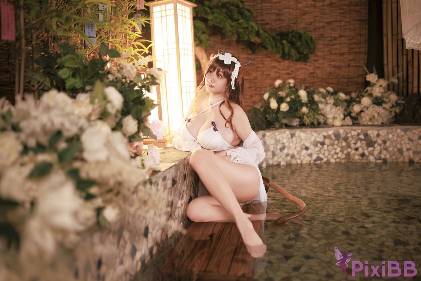 Cosplayer A Xuexue Hot spring cattle PixiBB.COM 024