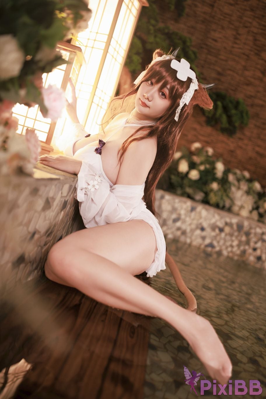 Cosplayer A Xuexue Hot spring cattle PixiBB.COM 025