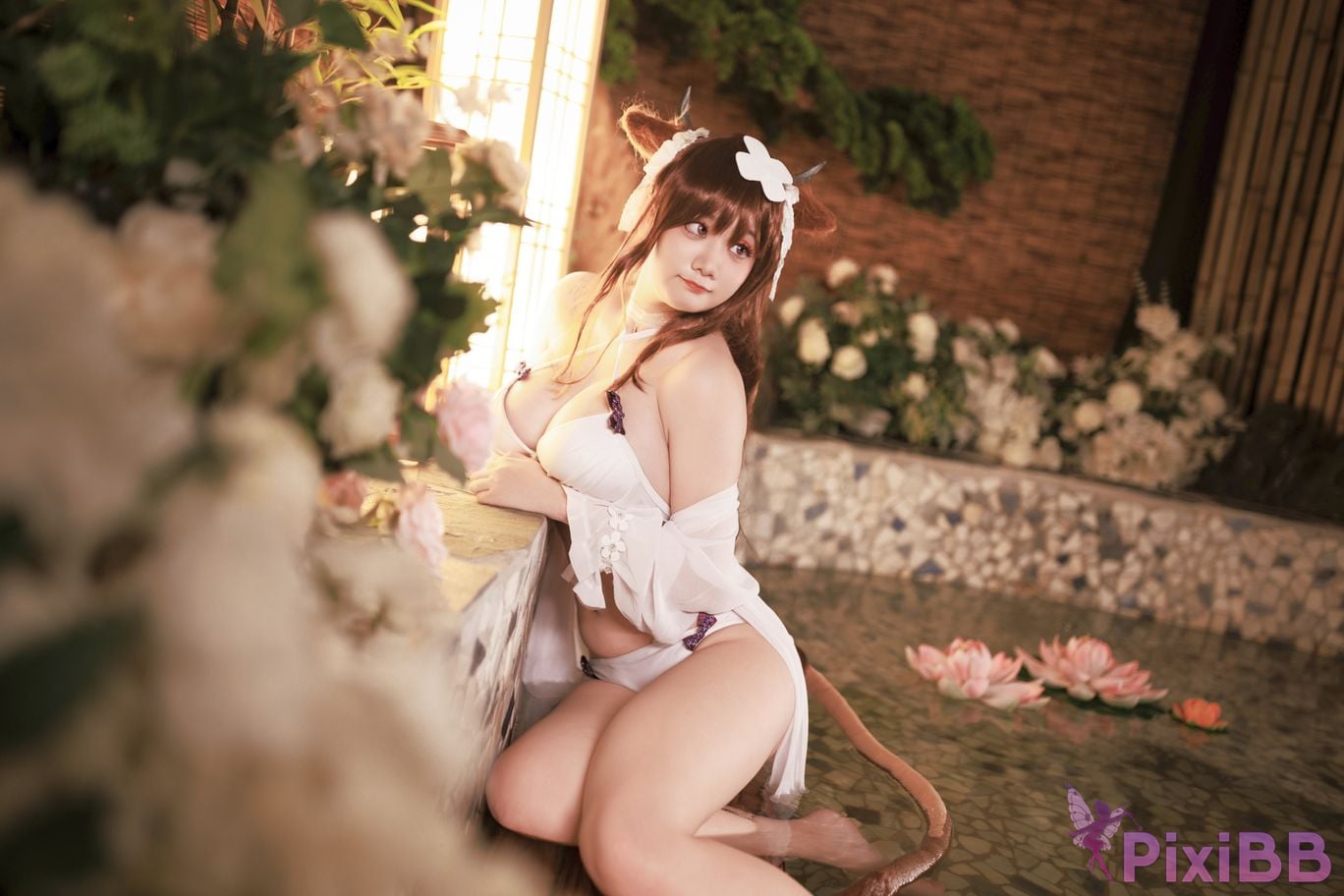 Cosplayer A Xuexue Hot spring cattle PixiBB.COM 028