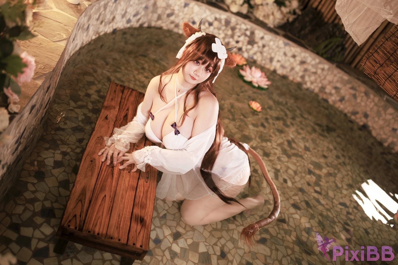 Cosplayer A Xuexue Hot spring cattle PixiBB.COM 029