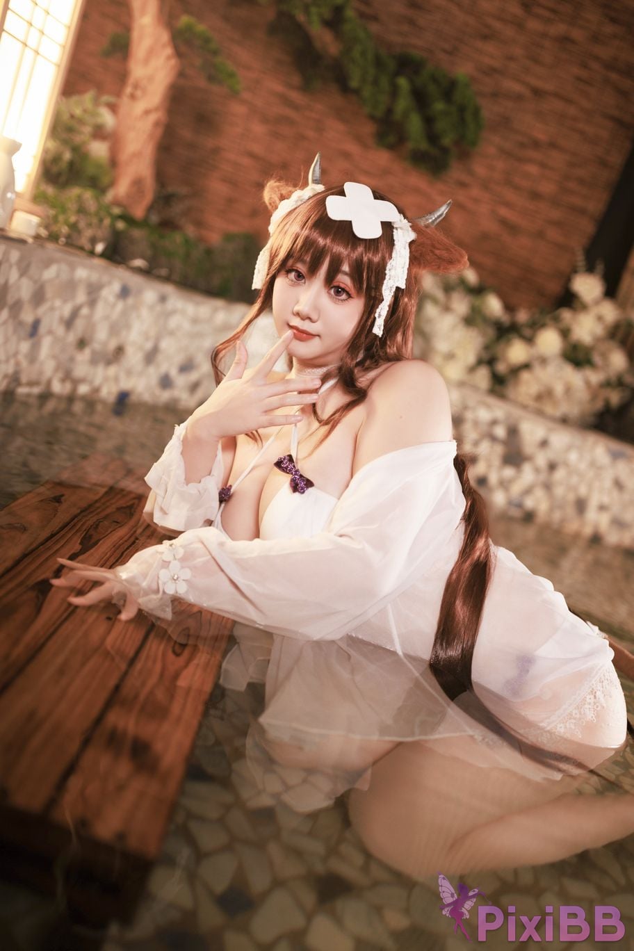 Cosplayer A Xuexue Hot spring cattle PixiBB.COM 030