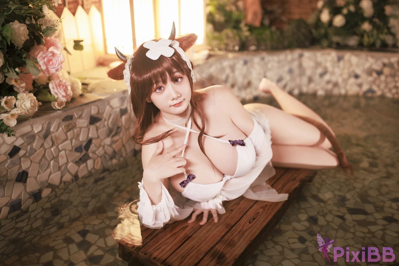 Cosplayer A Xuexue Hot spring cattle PixiBB.COM 031