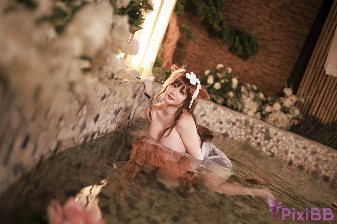 Cosplayer A Xuexue Hot spring cattle PixiBB.COM 035