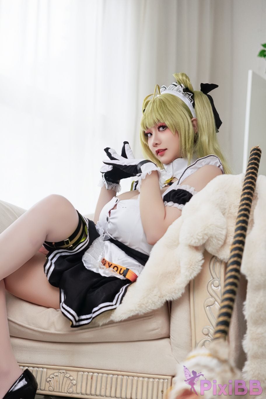 Cosplayer A Xuexue goddess of victory Nikki Soda maid PixiBB.COM 021