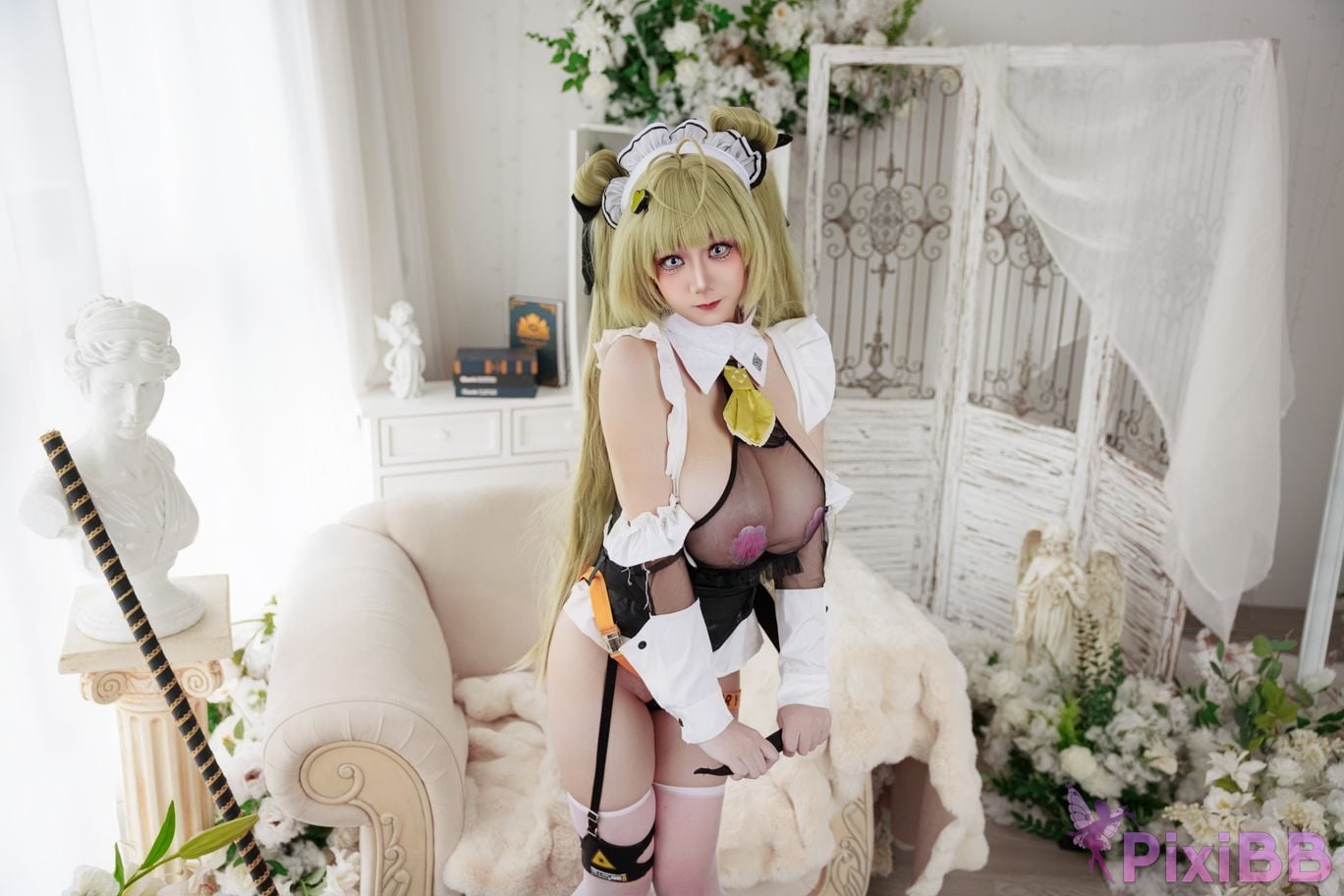 Cosplayer A Xuexue goddess of victory Nikki Soda maid PixiBB.COM 030