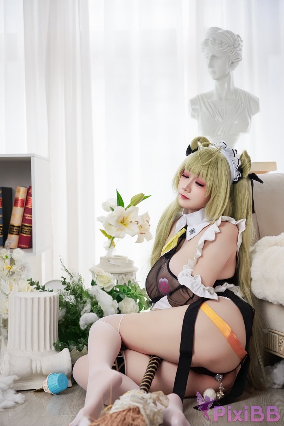 Cosplayer A Xuexue goddess of victory Nikki Soda maid PixiBB.COM 066