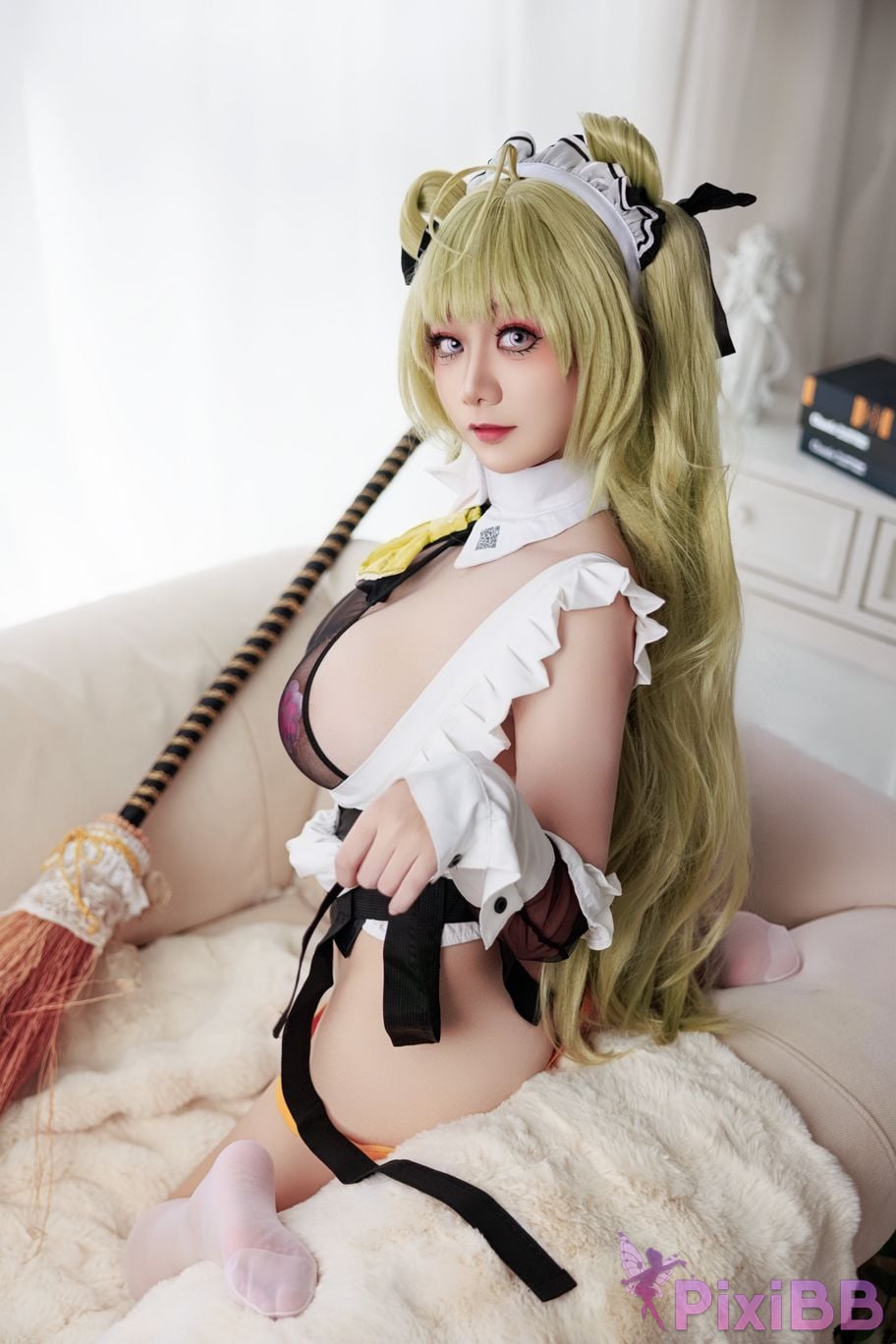 Cosplayer A Xuexue goddess of victory Nikki Soda maid PixiBB.COM 078