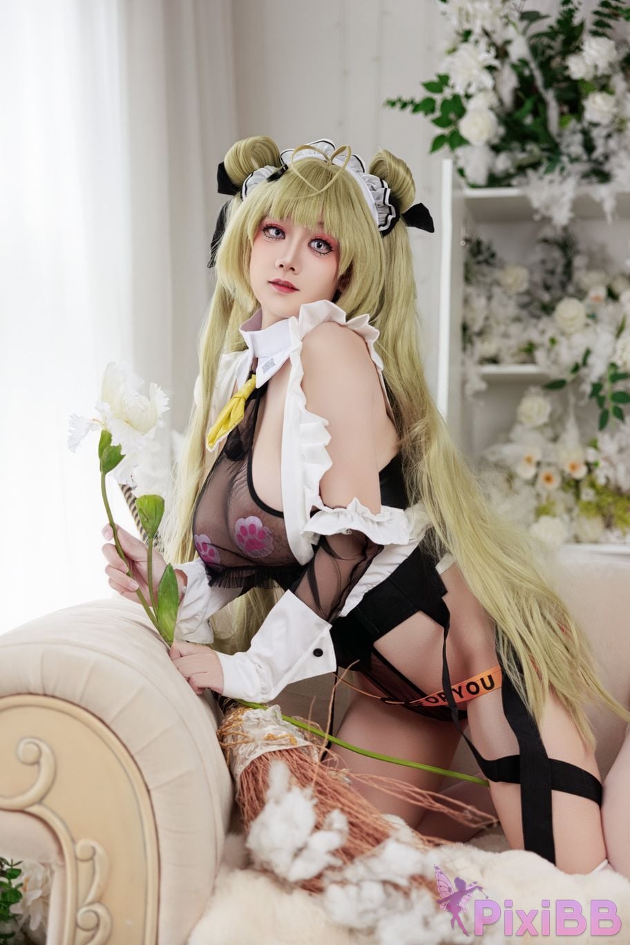 Cosplayer A Xuexue goddess of victory Nikki Soda maid PixiBB.COM 082