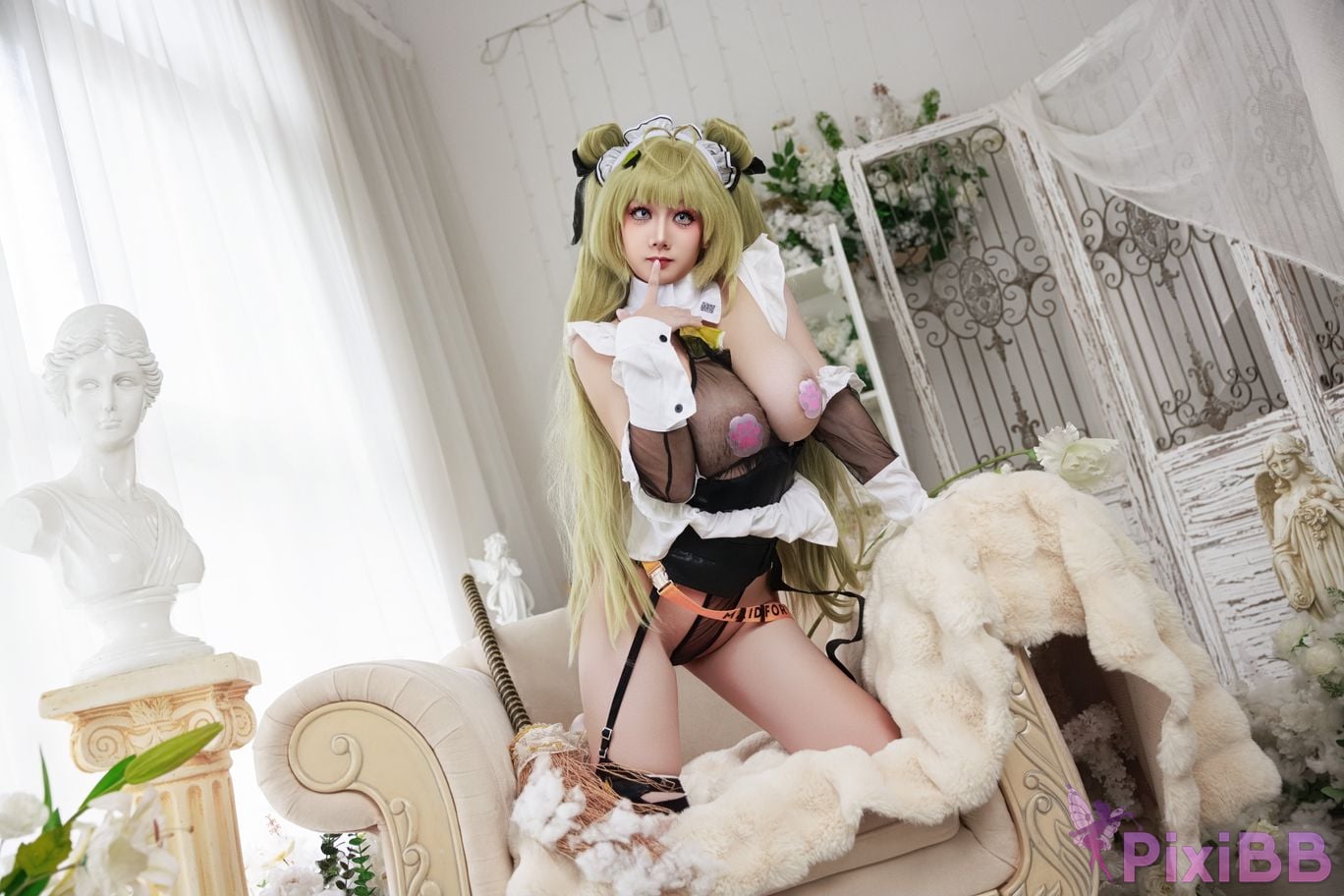 Cosplayer A Xuexue goddess of victory Nikki Soda maid PixiBB.COM 088