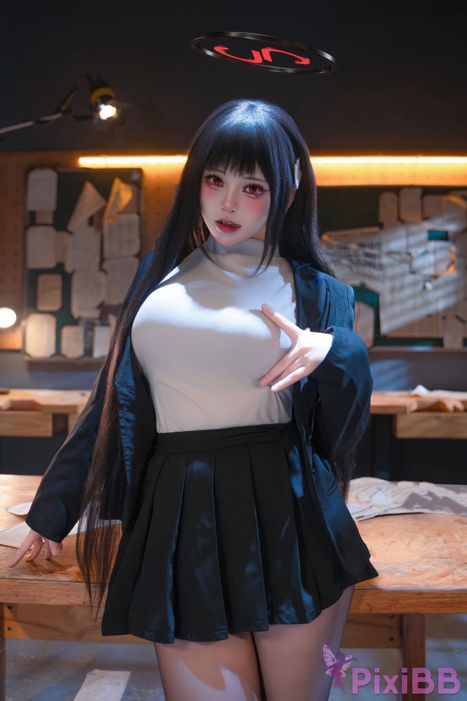 Cosplayer qin kuai Blue Archive Rion Moon PixiBB.COM 013